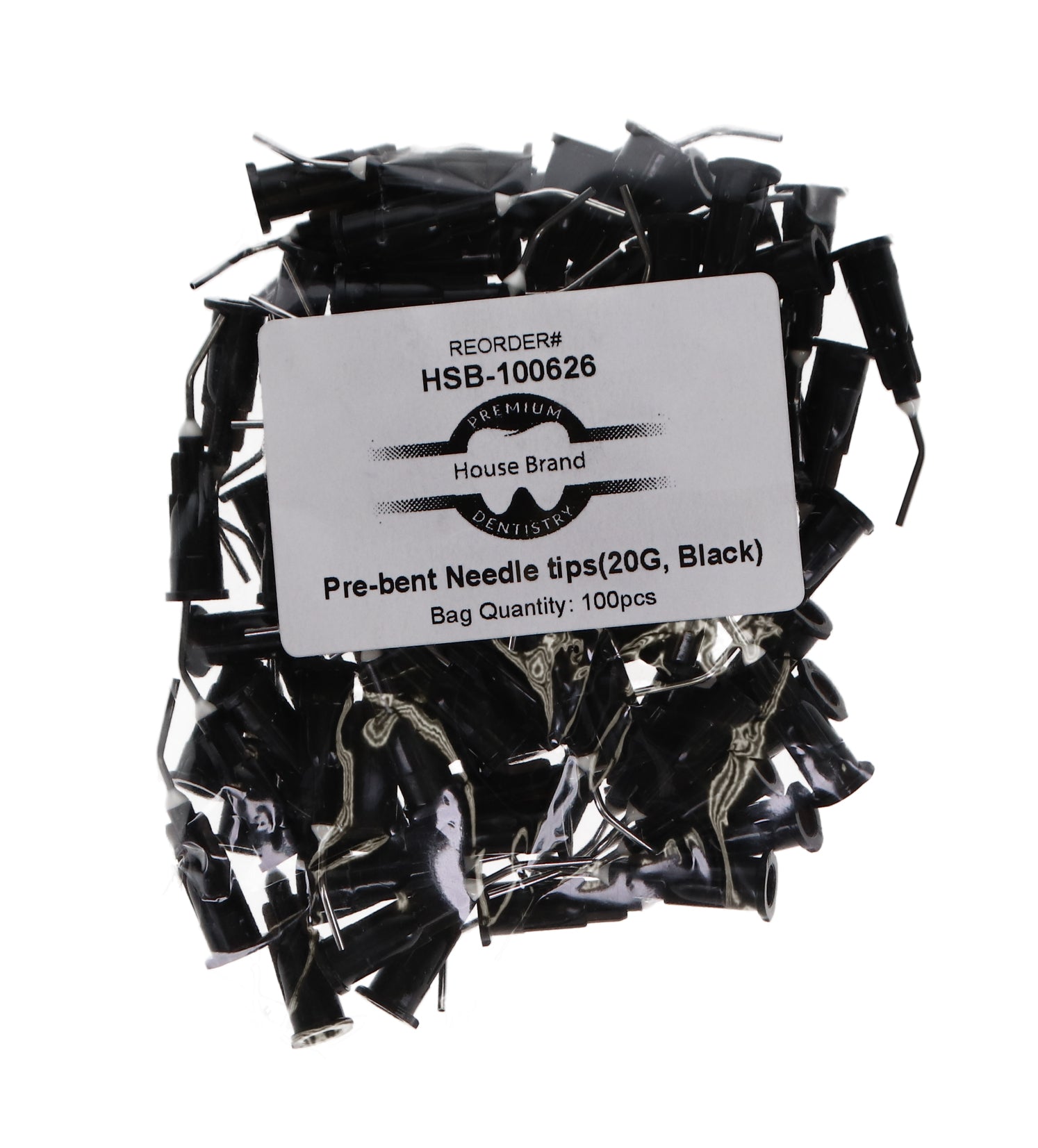 House Brand Dentistry 100626 Pre-Bent Applicator Tips 20 Gauge Black 100/Pk House Brand Dentistry 100626 Pre-Bent Applicator Tips 20 Gauge Black 100/Pk